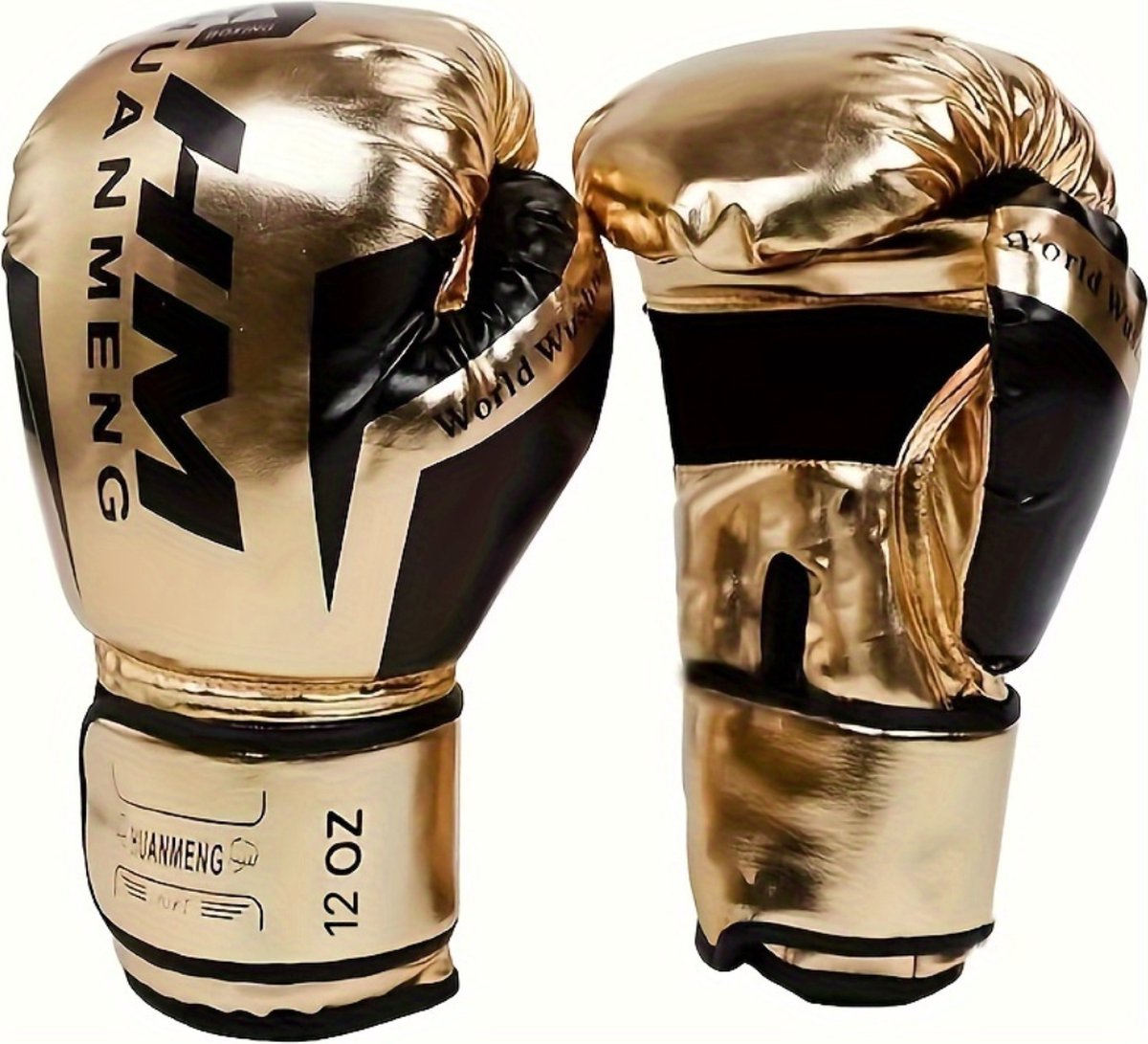 Nivard Vecht Handschoenen - Bokshandschoenen - Boxing Gloves Set - Kickboks Handschoenen - Heren - Dames - Goud - 12 oz