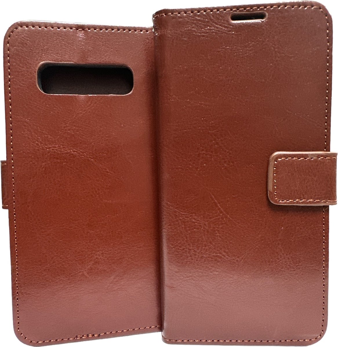 Portemonnee Book Case Hoesje Geschikt voor: Samsung Galaxy S10E - bruin