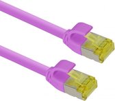 Ultra slim Patchkabel S/FTP Cat 6A Magenta 1 M - Netwerkkabel - Computerkabel - Kabel