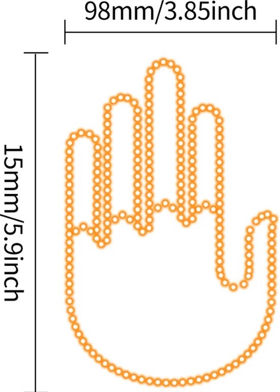 YANGUN Auto Finger Licht - 14 Gesten & Emoji Lichter Für Auto Kommunikation