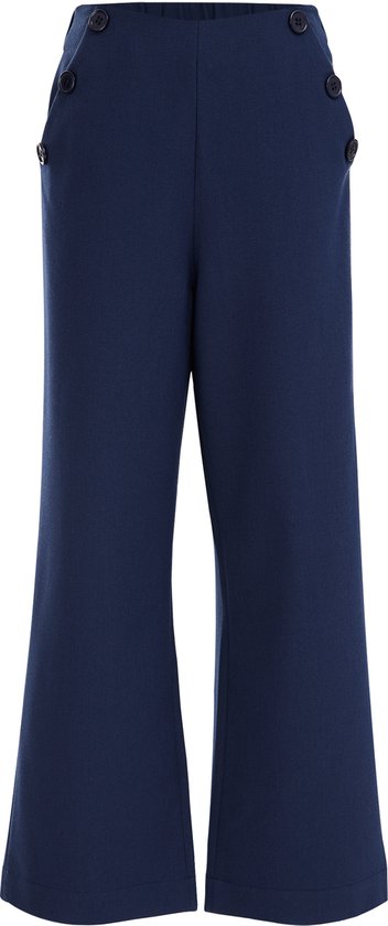 WE Fashion Filles pantalon coupe droite avec détails de boutons