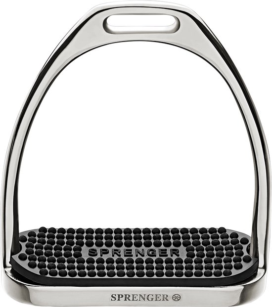 Foto: Sprenger fillis stirrups stainless steel stainless steel black rubber maat 120mm