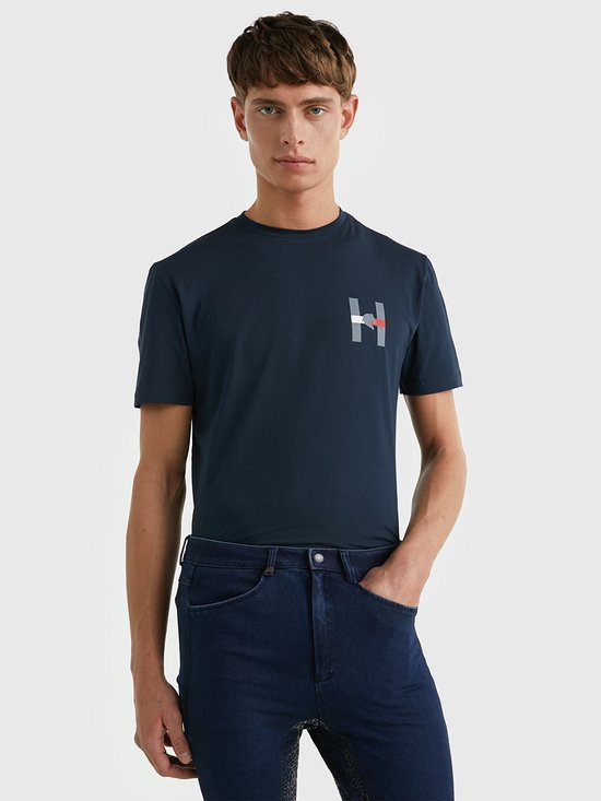 Tommy Hilfiger Homme T-Shirt Manches Courtes Encolure Ronde, Blanc