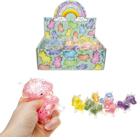 24 stuks squishy ballen, anti-stressballen om te kneden, knijpspeelgoed
