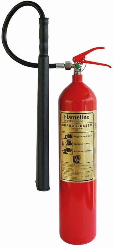 CO2 brandblusser 5 kg - vorstvrije brandblusser - Incl. wandbeugel en keuringssticker