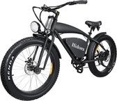P4B - Hidoes - Fatbike - Vélo rétro - Fatbike électrique - Vélo électrique - Vélo Chopper - VTT électrique - Vélo électrique - Lowrider - Zwart - Garantie 1 an - Voie publique légale