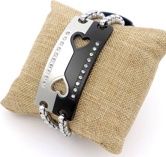 Bracelet Hartjes Set pour Hem et Cheveux - Cadeau d’amour romantique Cadeaux pour hommes - Cadeau de la Saint-Valentin - Saint-Valentin pour les hommes - Cadeau de la Saint-Valentin pour Hem