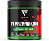 Pre workout Fitrium F1 - Strawberry Kiwi - 300MG Cafeïne per Scoop - 30 Servings - Heerlijke Smaken