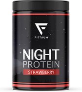 Caseïne Eiwitpoeder Aardbei - Night Protein - Fitrium - 1000 gram - 33 Shakes