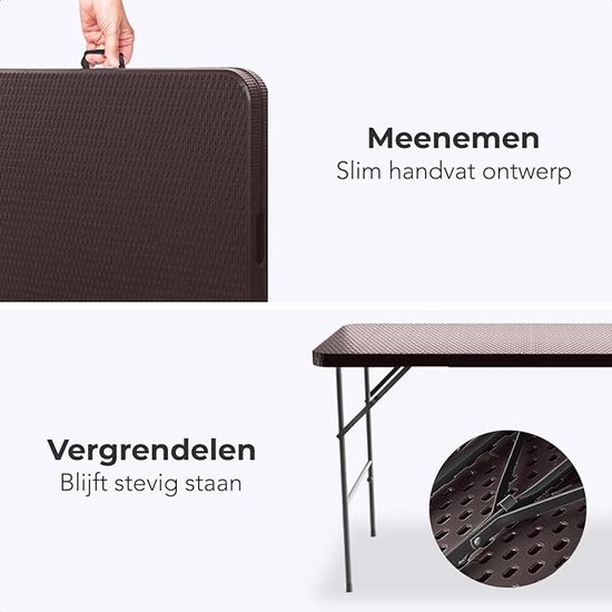 CITYSPORTS Opvouwbare Balkontafel, Picknicktafel, Tuintafel