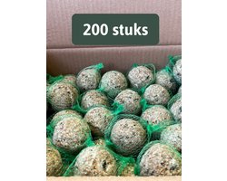 Famiflora mezenbollen (90GR) 200 stuks (18KG) - Vogelvoer mezenbollen / vetbollen - Biedt voedzame vetbollen voor vogels waardoor ze gezond de winter doorkomen
