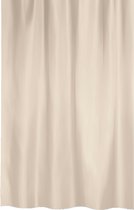 MSV Douchegordijn met ringen - beige - gerecycled polyester - 180 x 200 cm - wasbaar - Voor bad en douche