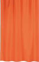 MSV Rideau de douche avec anneaux - orange - polyester recyclé - 180 x 200 cm - lavable - Pour bain et douche