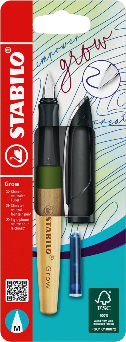 STABILO grow vulpen, mosgroen/eiken