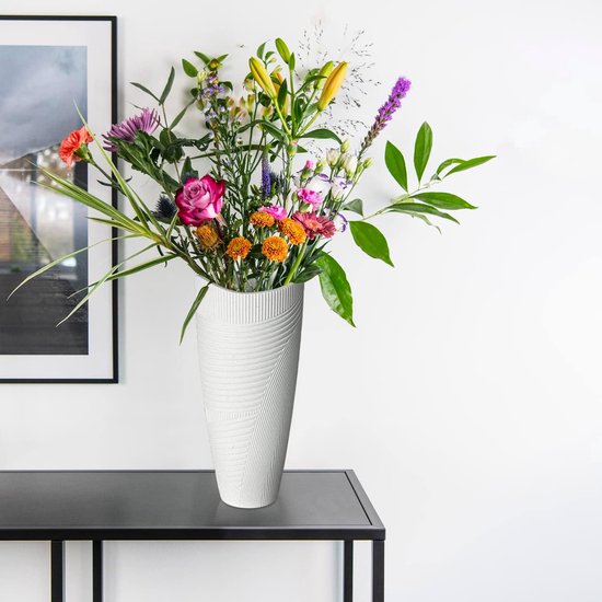 Bloemenvaas KOMOTINI Keramiek 32 cm Gebroken wit