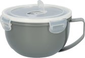 Tasse à nouilles/soupe avec couvercle ZODIAC - Grijs - Plastique - 950 ml - Nouilles - Allume-feu