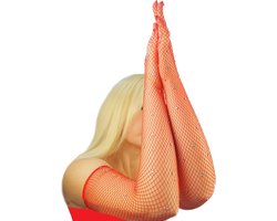 BamBella® Sexy Erotische Handschoenen Kant met steentjes Rood onesize