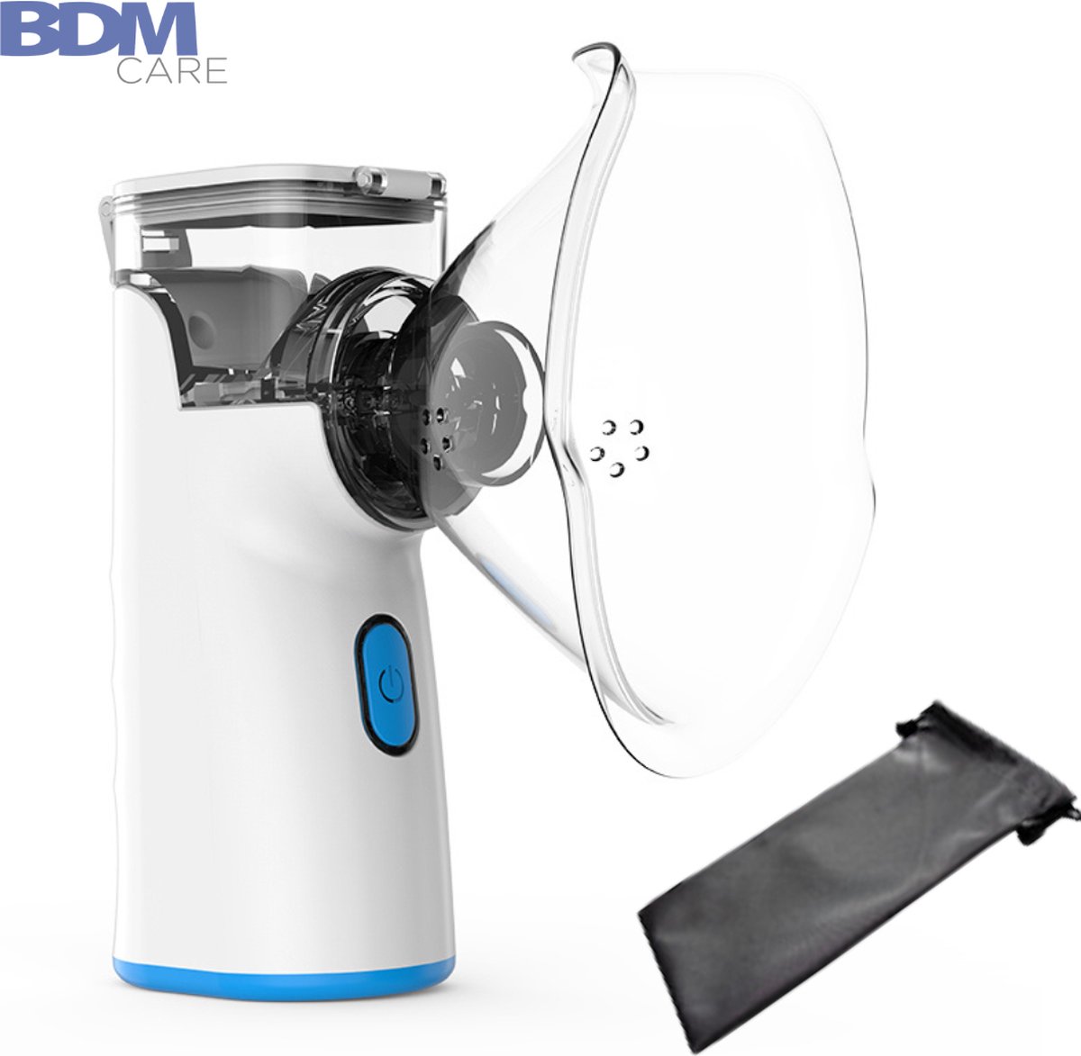BDM care - Aerosoltoestel - Ultrasone Vernevelaar Inhalator – Nebulizer - Inhalatieapparaat voor Kinderen, Volwassenen & Baby’s – Helpt tegen Luchtwegaandoeningen - Incl. 3 mondstukken