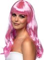 Boland - Pruik Chique lichtroze Roze - Golvend - Lang - Vrouwen - - Glitter and Glamour