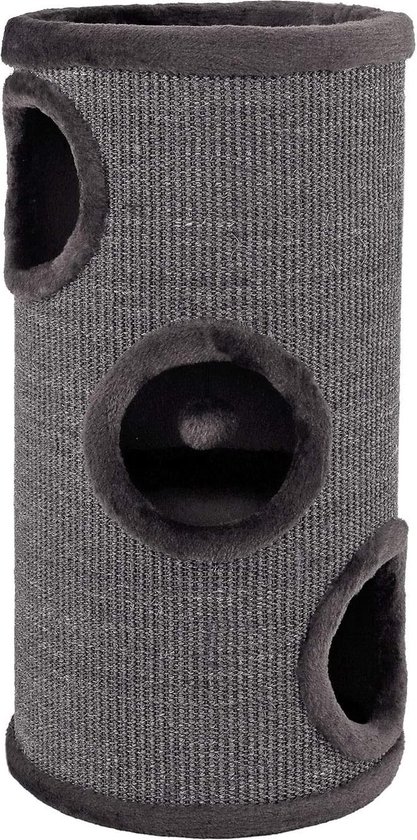 GOPLUS Krabpaal, 150 cm hoog, kattenboom van hout met GOPLUS Krabpaal, 150 cm hoog, kattenboom van hout met