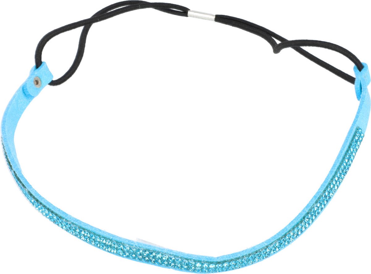 Haarsoires Haarband Glitter - Strass Steentjes - Blauw