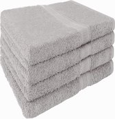 Set van 4 handdoeken, 50 x 100 cm, badstof handdoeken, 100% katoen, zilvergrijs Vertaling: Set van 4 handdoeken, 50 x 100 cm, badstof handdoeken, 100% katoen, zilvergrijs