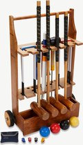 Professionele Croquet set, 4-persoons, unieke kunststof ballen, sterke stalen poorten