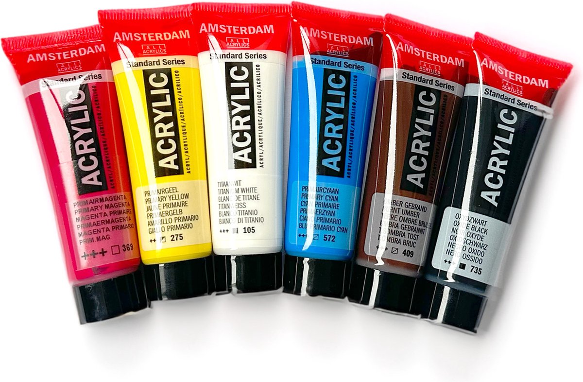 Amsterdam Standard Series acrylverf primaire set | 6 × 20 ml — afbeelding 3