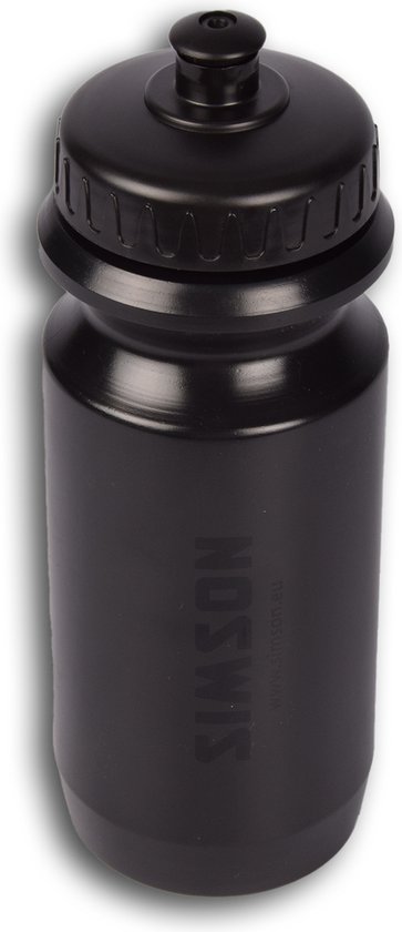 Zwarte Bidon voor Sport - 600 ml - BPA Vrij Drinkfles - Perfect Waterfles voor Gym, Kamperen & Fietsen