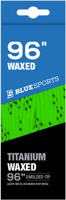 Blue Sports - waxed veters 96inch - 244cm lime voor ijshockeyschaats