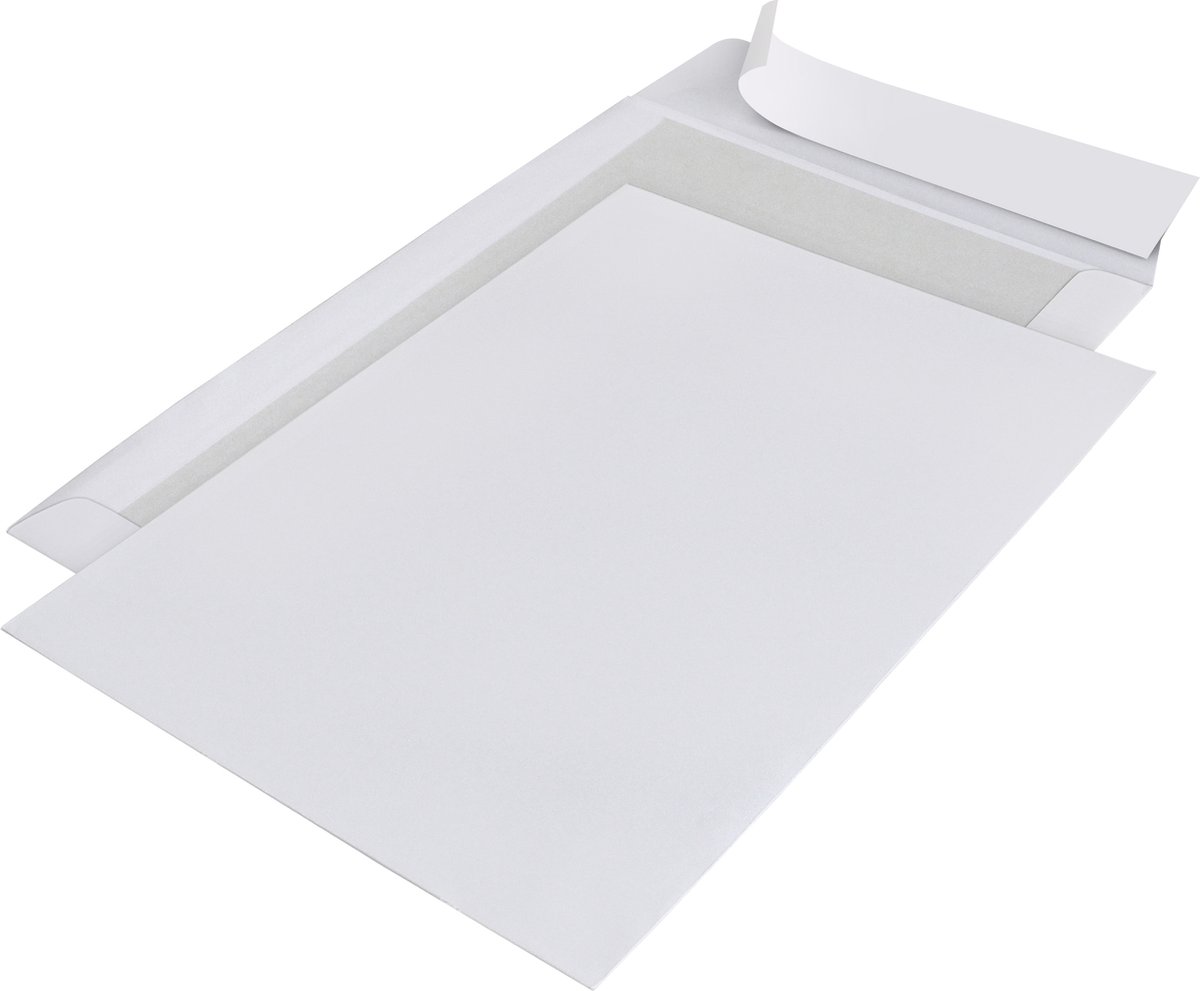 SOHO Bordrug Enveloppen A4 – Luxe Enveloppen – Briefomslag – Envelop – Zelfklevende Enveloppen – 3 stuks – 280 x 185 mm – Wit