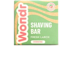 WONDR Shaving bar - Shave it baby - Fresh Larch - Hydraterend - Unieke vorm - Unisex - 80g