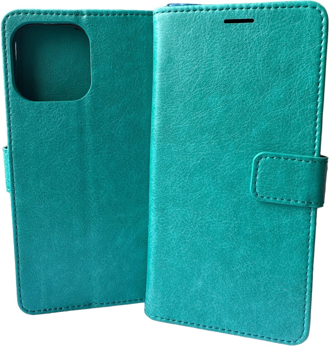 Portemonnee Book Case Hoesje Geschikt voor: iPhone 14 Pro Max - Mint groen