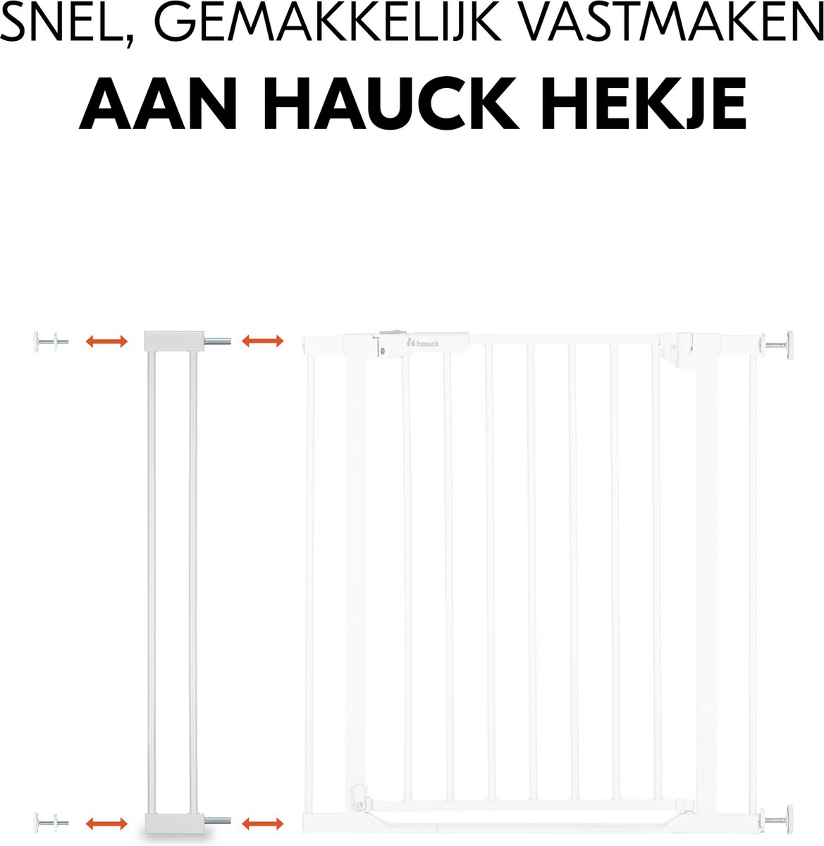 Hauck Safety Gate verlengstuk traphekje - 9 cm - Wit – foto 4
