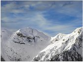 Poster Glanzend – Bergen - Sneeuw - Wolken - 40x30 cm Foto op Posterpapier met Glanzende Afwerking