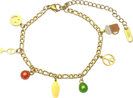 Breloques pour bracelet Fjesta© Kruikenstad – Acier inoxydable Premium – Or