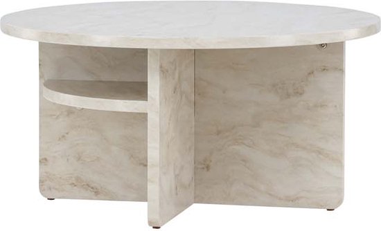 Table basse Ålesund Ø85cm beige.