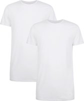 Comfortabel & Zijdezacht Bamboo Basics Ruben - Bamboe T-shirts (Multipack 2 stuks) Heren Ronde Hals - Korte Mouwen - Long Fit - Wit - S