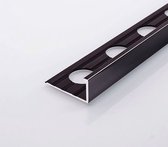 Aluminium Mat Zwart Tegelprofiel 10mm