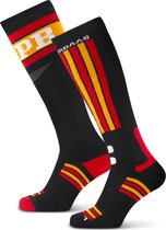 Poederbaas Skisokken Swedish Black & Red - 2 paar