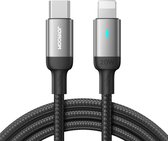 Chargeur JOYROOM - Câble USB C vers Lightning - Type-C - 2 Mètres - 20W - Zwart