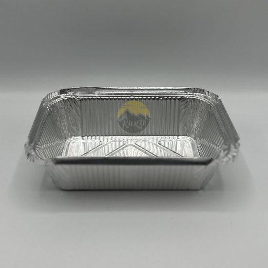 Aluminiumbakje 911L met deksel 100 Stuks | 200x135mm | 901 cc | Prep meal | Fitness | Salade | Maaltijd | Take Away | Aluminium bakjes wegwerp | Aluminium bakjes met deksel | Aluminium wegwerp bakjes | Kapsalon bakjes | Met video - Kurtt