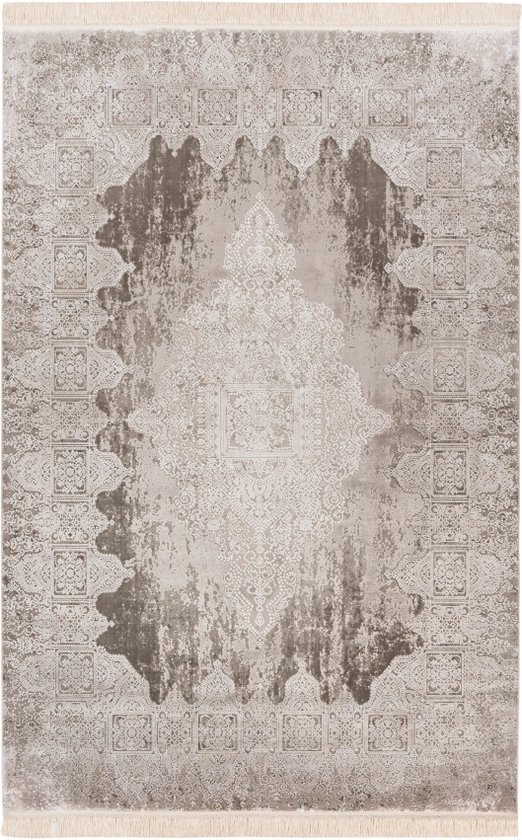 Elegance | Laagpolig Vloerkleed | Silver | Hoogwaardige Kwaliteit | 120x170 cm