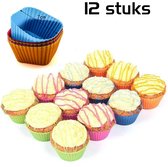 DW4Trading Moules à Cupcakes en Silicone Carré - Lot de 12 Pièces - Ø7 cm