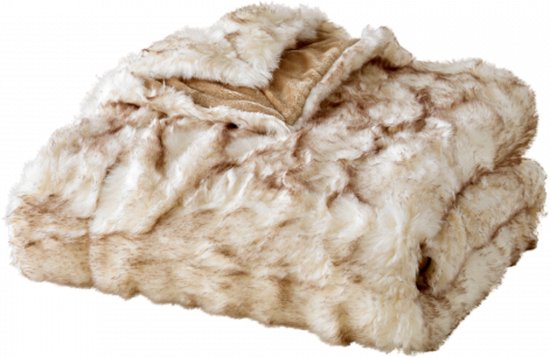 Plaids Cocooning - fleece deken - plaid - Sensation beige- Superzachte fleece - 200 cm x 150 cm -