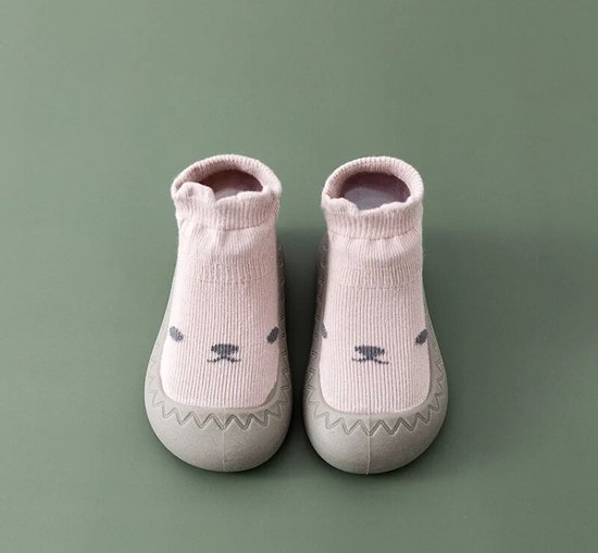 Chaussons bébé antidérapants - Chaussons chaussettes - Premières chaussures de marche Bébé- Chausson - Cutie rose taille 20