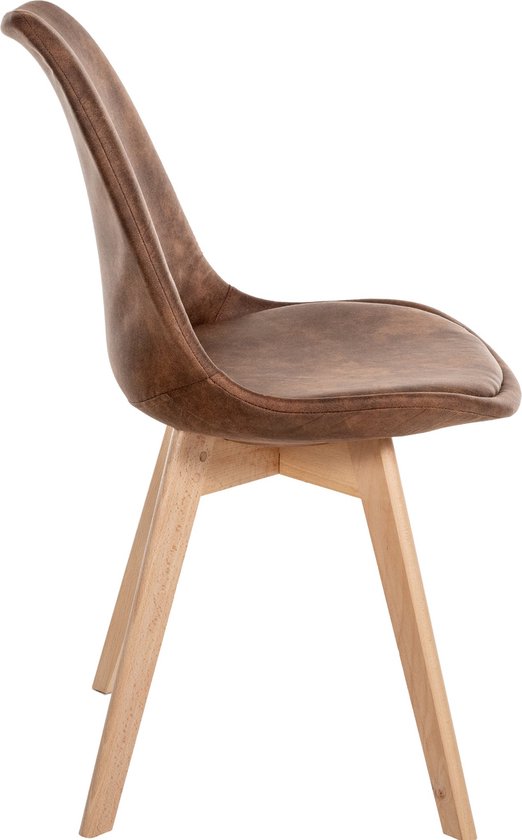 CLP Linares Eetkamerstoel - Zonder armleuning - Hout frame -, Kleur:licht grijs, materiaal:fluweel