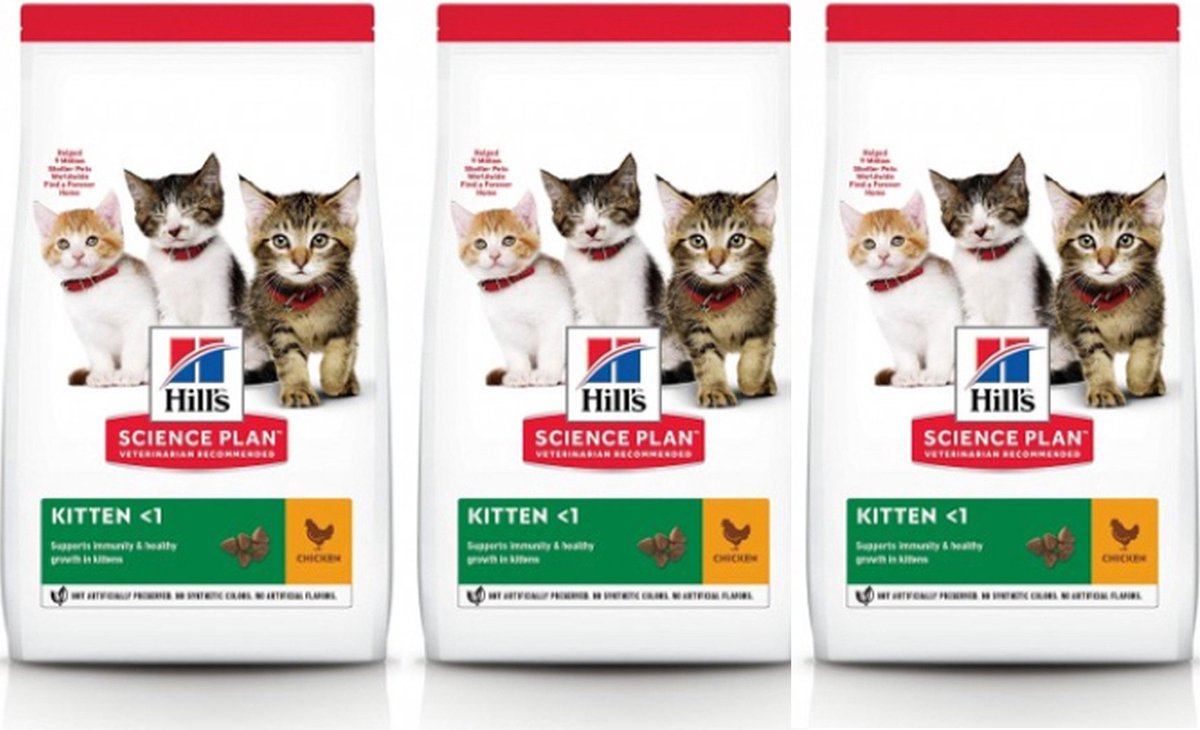 Hill's Kattenvoer - Feline Kitten Kip - 3x 300g