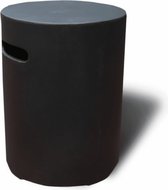 Elementi - Kleine gasfles cover betonlook zwart - Haard accessoires - Beton - Zwart