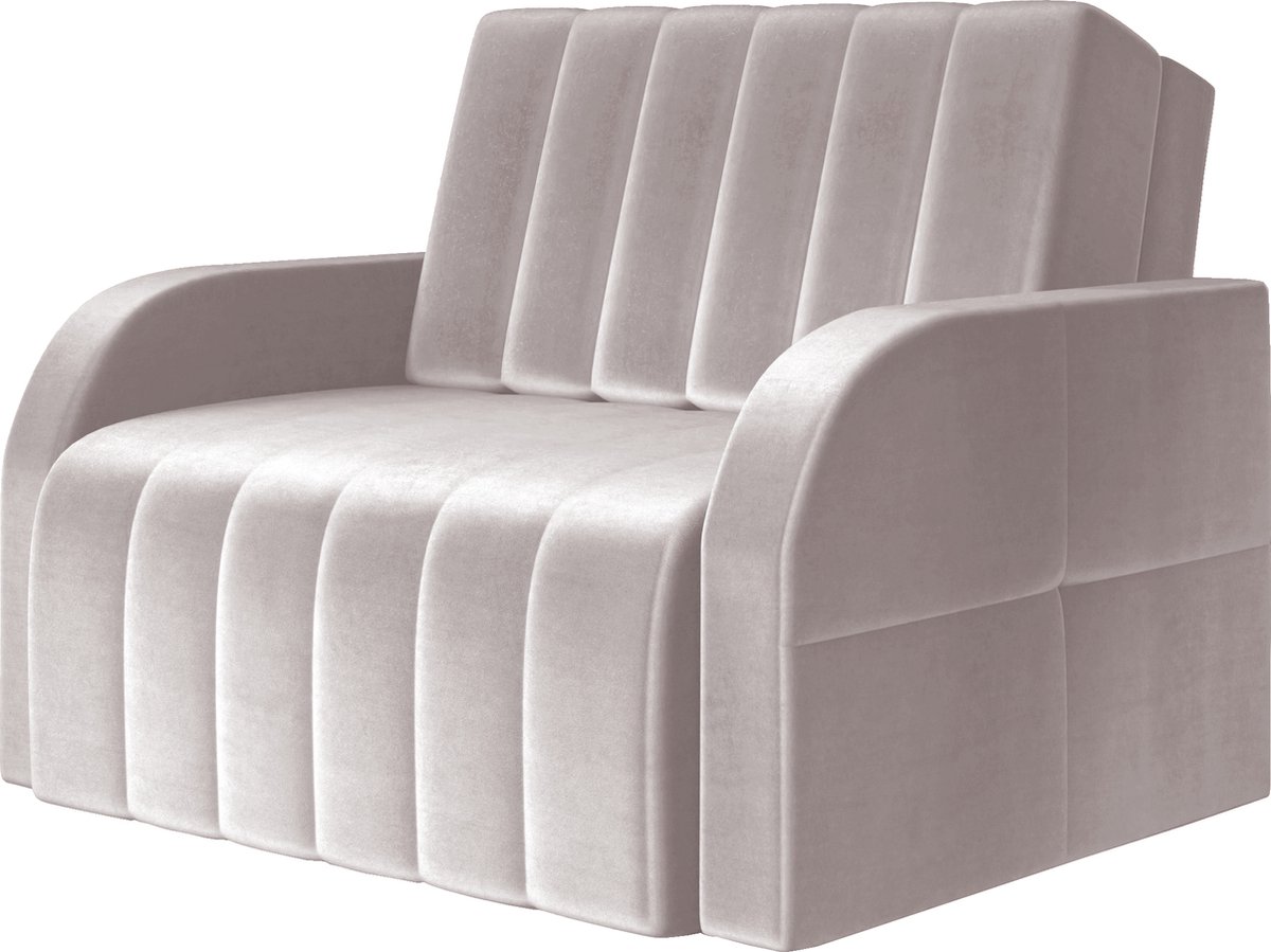 Fauteuil Met slaapfunctie Slaapbank Bank Armstoel Kinderbed - MONTANA 80 - Beige (Paros 02)